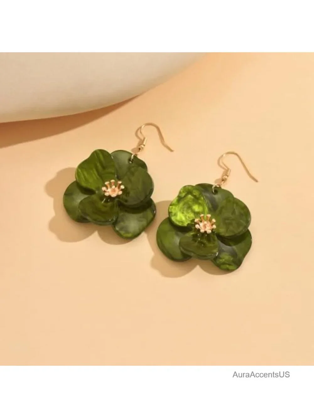 Boho Flower Dangle Earrings for Women Acrylic Petal Floral Drop Jewelry